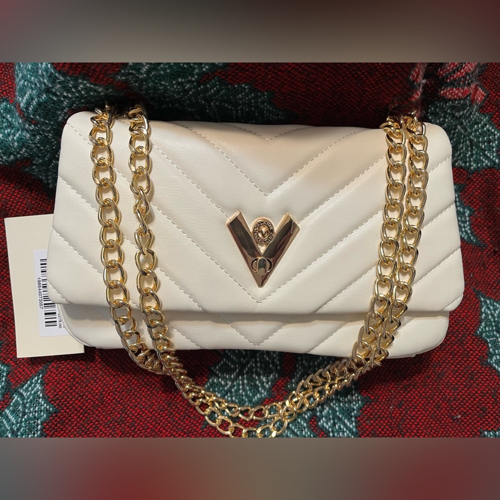 Valentino Orlandi White Quilted Shoulder Bag MSRP $ 279 - Picture 3 of 9